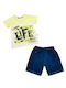 Lamonde Kids Set with Shorts Summer 2pcs Yellow