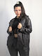 Γυναικείο Biker Jacket Μαύρο