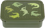 A Little Lovely Company Crocodiles Kids Lunch Plastic Box Green