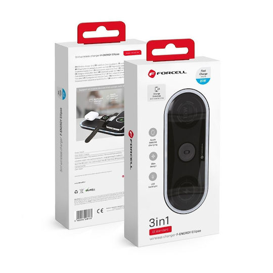 Forcell Wireless Charger (Qi Pad) 15W Blacks (F-Energy)