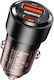 Remax Φορτιστής Αυτοκινήτου Series 75W 25A με Θύρες: 1xUSB 1xType-C