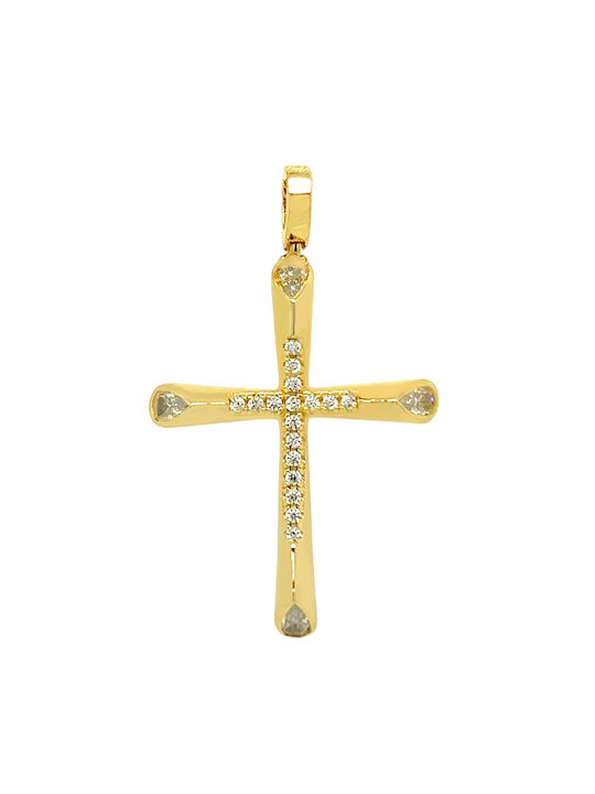 Xryseio Damen Gold Kreuz 14K