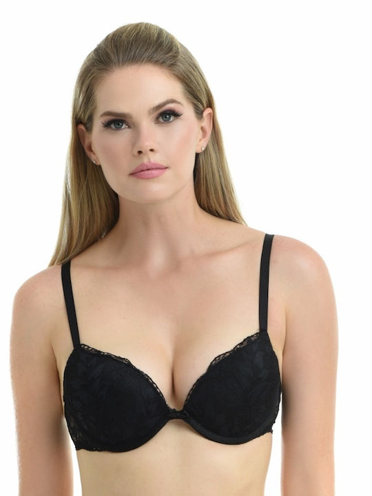 Miss Rosy Schwarz Σουτιέν Liegestütz mit Bügel