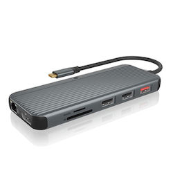 Icy Box IB-DK4060-CPD USB-C Докинг станция с HDMI/DisplayPort 4K PD Етърнет