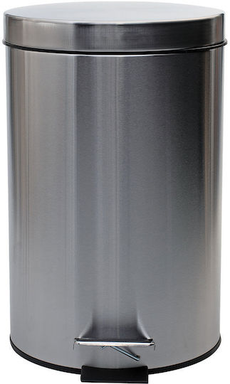 Estia Classic Waste Bin Made of Stainless Steel with Silver Pedal 12lt