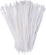 EL-Tech Plastic Cable Ties 760mmx9mm In White Colour 100pcs 133-297609000