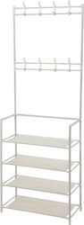 ArteLibre Κρεμάστρα Δαπέδου από Μέταλλο Λευκή 60x26x155cm