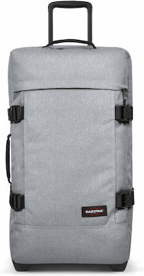 Eastpak Tranverz Μ Medium Travel Suitcase Fabric Sunday Grey with 2 Wheels Height 67cm.