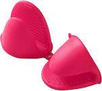 Silicone Oven Mitt Pink 2pcs