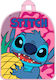 Disney Stitch School Bag Backpack Elementary, Elementary in Fuchsia color