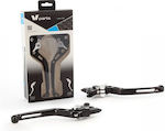 Aprilia Set of Motorcycle Brake/Clutch Levers Flexible Black LV-FL(L61-R53)