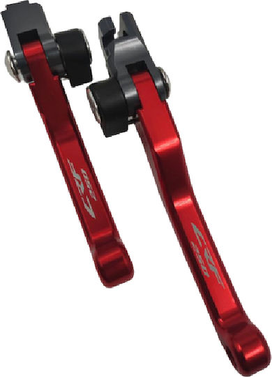 NSRacing Set of Motorcycle Brake/Clutch Levers Adjustable for Honda CRF 250 Red 22112224-1