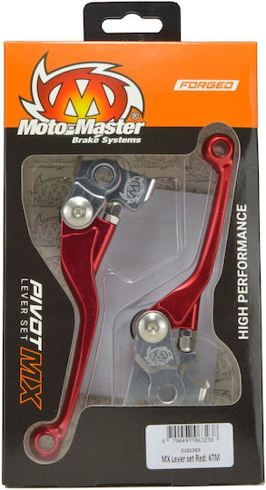 Moto Master Set Brems-/Kupplungshebel für Motorräder für Honda CRF 250 Rot 101343
