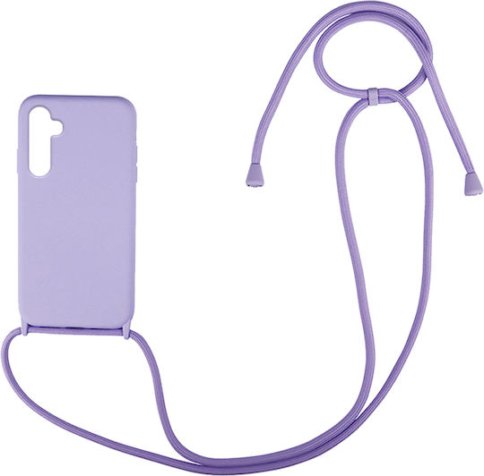 Sonique CarryHang Back Cover Σιλικόνης 0.5mm με Λουράκι Λιλά (Galaxy A54)