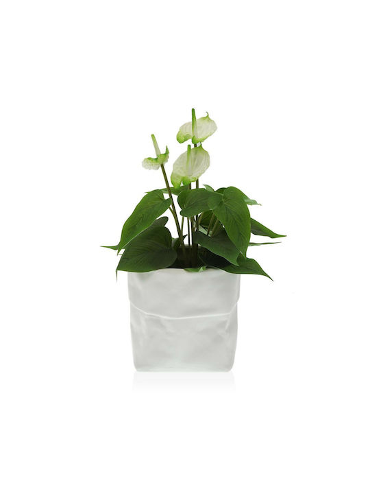 Versa Flower Pot 20x20cm in White Color S3407876