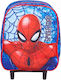 Spiderman School Bag Trolley Kindergarten in Blue color