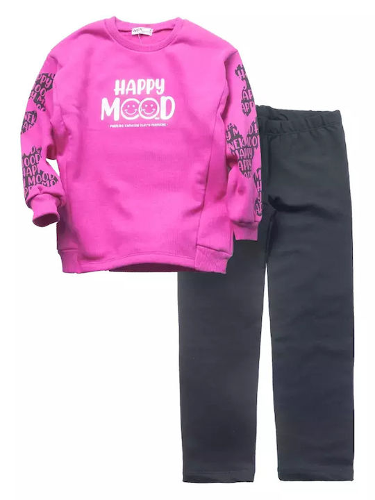 Nek Kids Wear Kids Set with Leggings Winter 2pcs Fuchsia