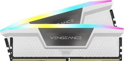 Corsair Vengeance RGB XMP 64GB DDR5 RAM mit 2 Modulen (2x32GB) und Geschwindigkeit 6000 für Schreibtisch