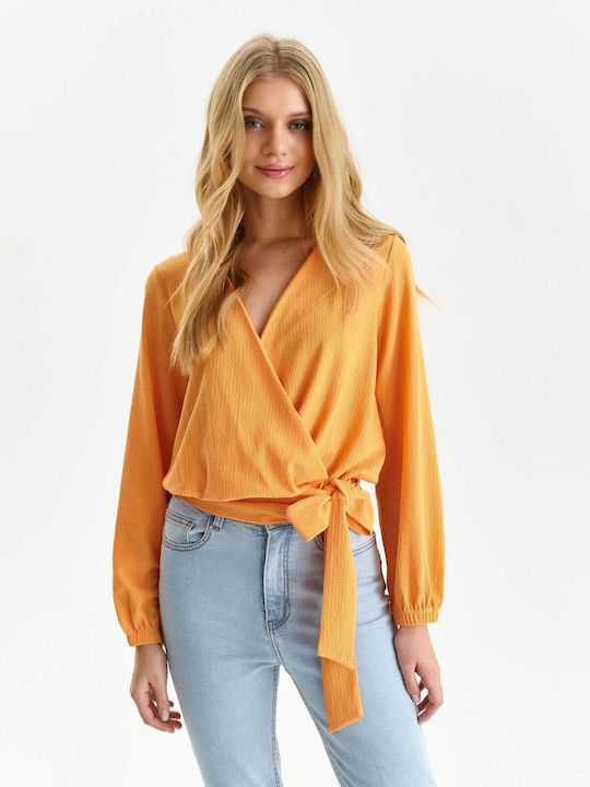 Make your image Women's Blouse Long Sleeve Orange
