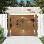 vidaXL Garden Gate Brown 1.05x1.05m