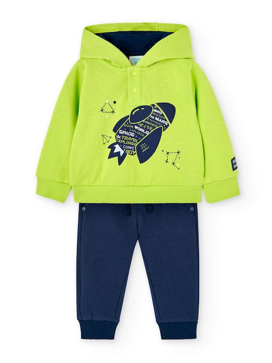 Boboli Kids Sweatpants Set Green 2pcs