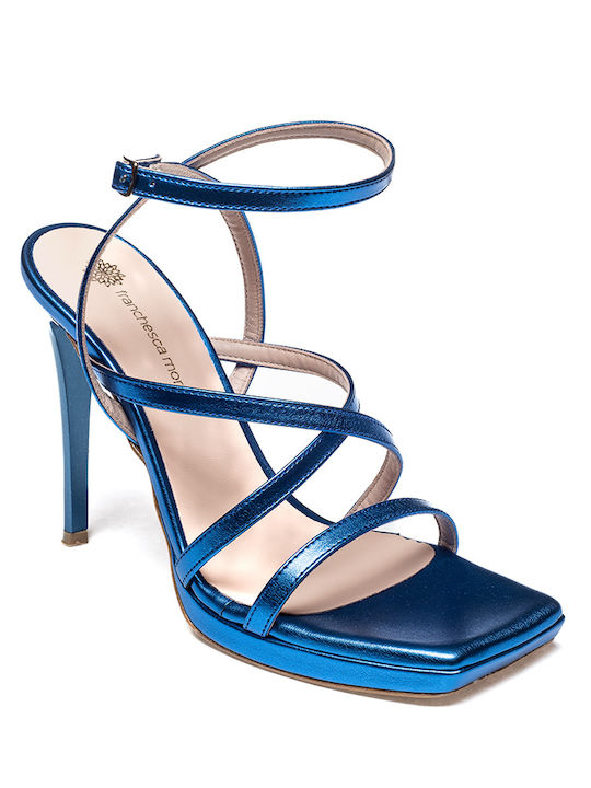 Franchesca Moretti Platform Women's Sandals Blue