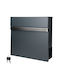 Outdoor Mailbox Metallic in Gray Color 37x11x36.5cm
