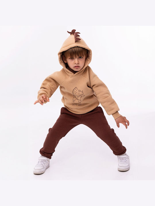 Funky Kids Sweatpants Set Beige 2pcs