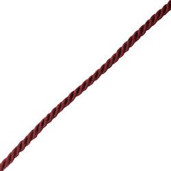 Κορδόνι Βαμβακερό Τρίκλωνο Μπορντό 0,4cm Μέτρο