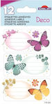 Global Notebook Labels Butterflies 12pcs