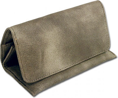 Tobacco Pouch Made of Artificial Leather Green with Magnet Closure 15.1x7.8cm 30g