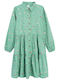 Mädchen Kleid Langärmelig Grün