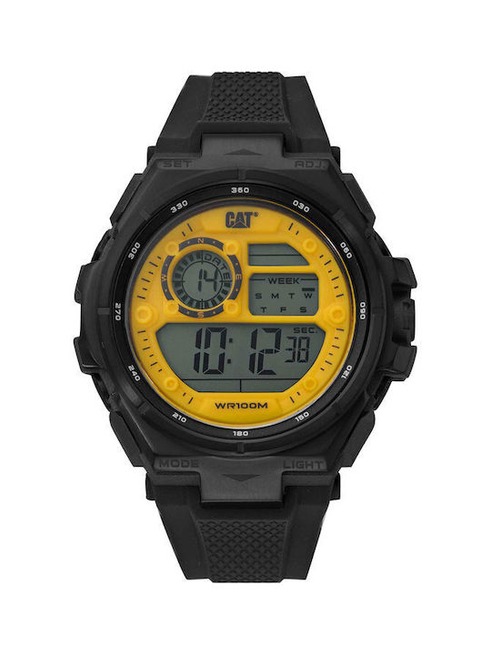 CAT Hybrid Digital Watch Chronograph Battery with Black Rubber Strap