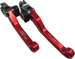 NSRacing Set Manete Frână/Ambreiaj Motocicletă Manete de motocicletă ajustabile pentru Honda CRF 250 Roșii 22112225-1