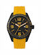 CAT Oceania Men's Watch Battery with Yellow Rubber Strap