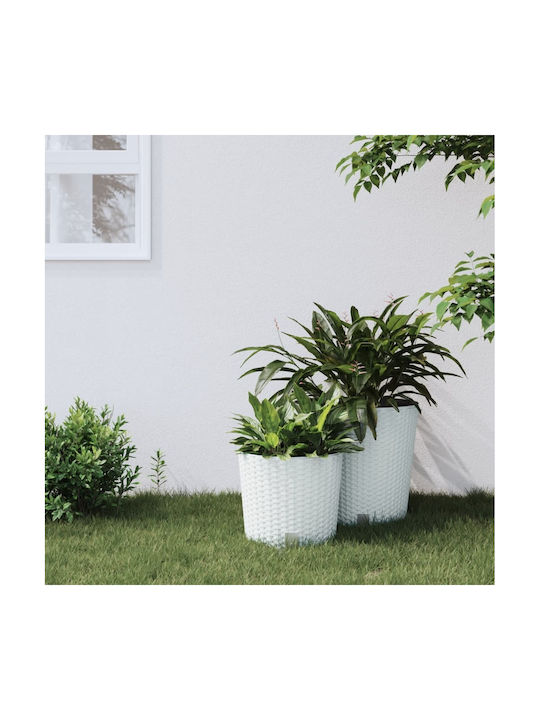 vidaXL Flower Pot in White Color 364685