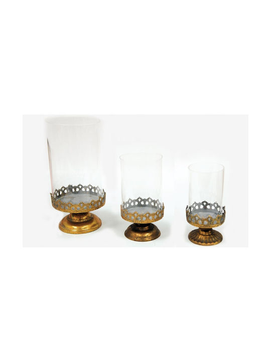 Candle Holder Metal in Transparent Color 1pcs