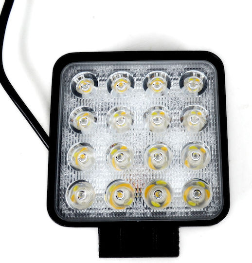 Squareς Waterproof Headlights Car LED Mazda 5 12V 48W 11cm with White Lighting 1pcs