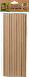 Intertan Straws Paper Brown 25pcs