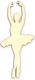 Next Holz Ballerina 10.2x4.4cm Dicke 3mm 6Stück (Verschiedene Designs)