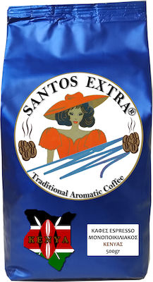 Santos Extra Καφές Espresso Μονοποικιλιακός Arabica Kenya σε Κόκκους 500gr