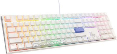 Ducky One 3 Classic Gaming Mechanical Keyboard with Cherry MX Blue switches and RGB lighting (English US) White