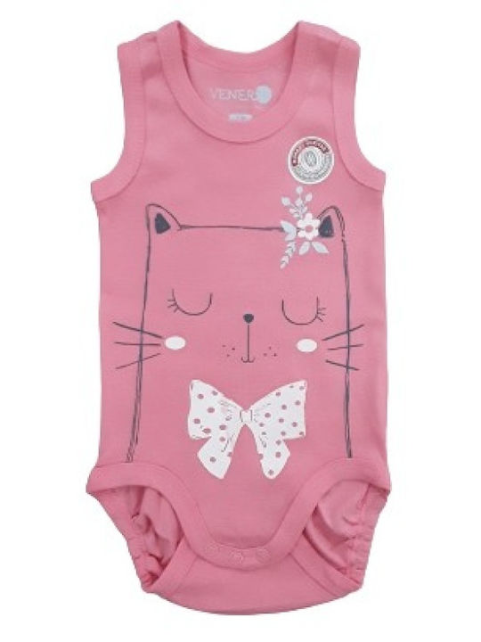 Venere Baby Bodysuit Set Sleeveless Pink