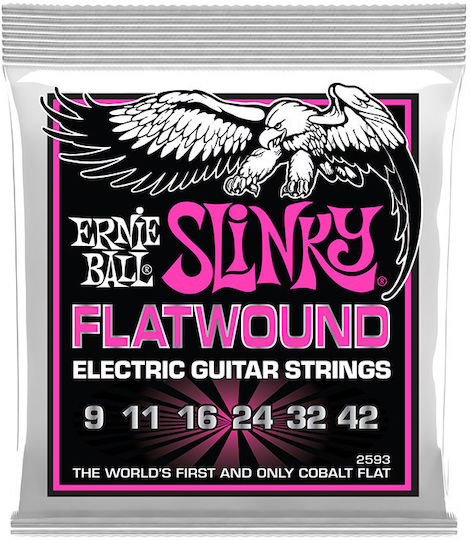 Ernie Ball 2593 Super Slinky Flatwound Σετ Χορδών Cobalt Ηλεκτρικής Κιθάρας 9 - 42"