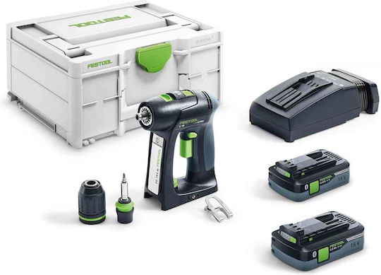 Festool C18 HPC 4,0 I-Plus Двигател За Бормашина На Батерия Безчетков 18V 2x4Ah