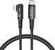 Tech-Protect Ultraboost ”L” Winkel (90°) / Geflochten USB-C zu Lightning Kabel 20W Gray 1m
