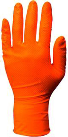 Ferreli Gloves for Work Disposable Orange Nitrile 50pcs
