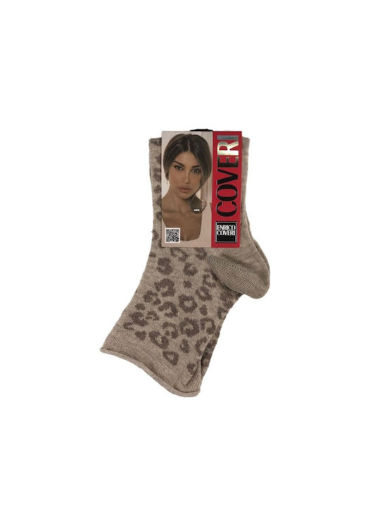 Enrico Coveri Damen Socken Beige 1Pack