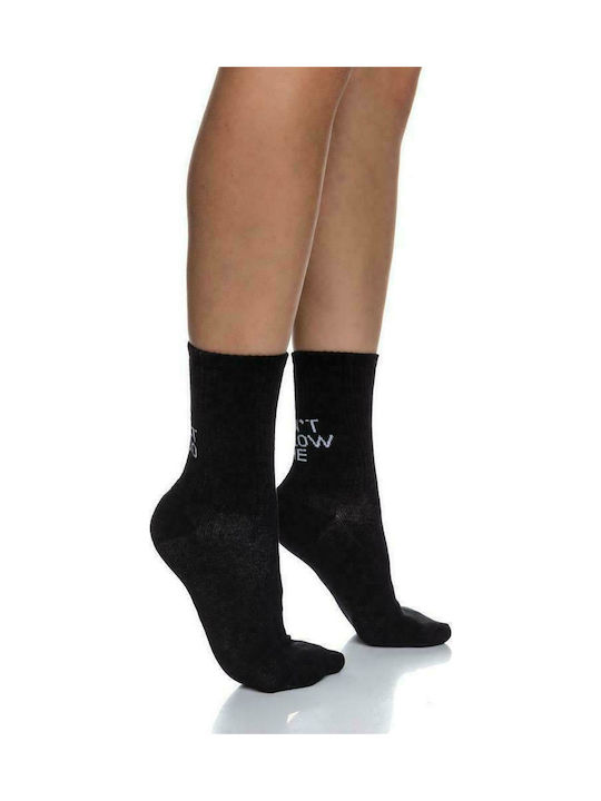 Inizio Women's Solid Color Socks Black