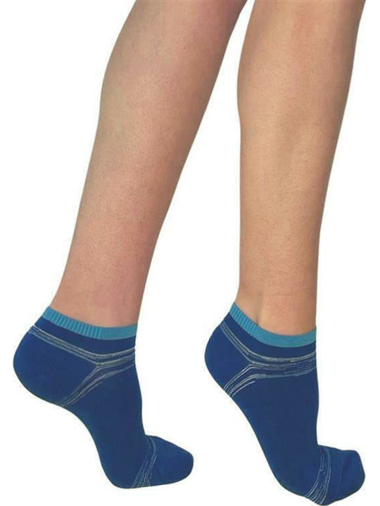 Inizio Damen Einfarbige Socken Blau 1Pack